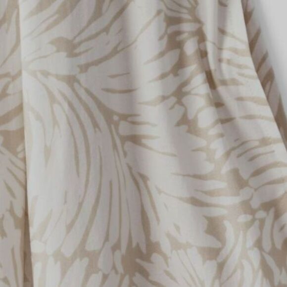 Lands End cotton midi dress 10 p m 10p beige white summer Sundress new 134.95 - Picture 4 of 7